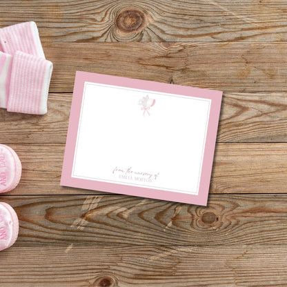 Baby Bonnet Notecards - Pink