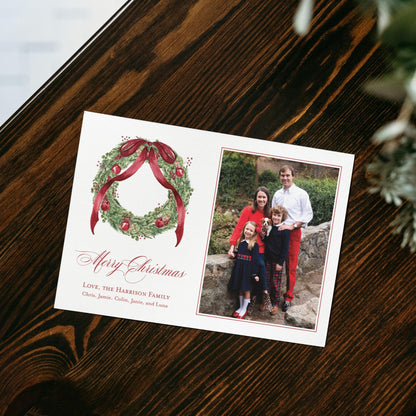 Pomegranate Wreath Christmas Card