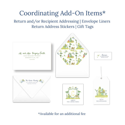 Coordinating Add-On Items* Return and/or Recipient Addressing Envelope Liners Return Address Stickers / Gift Tags