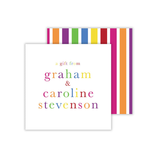 Rainbow Stripe Enclosure Cards