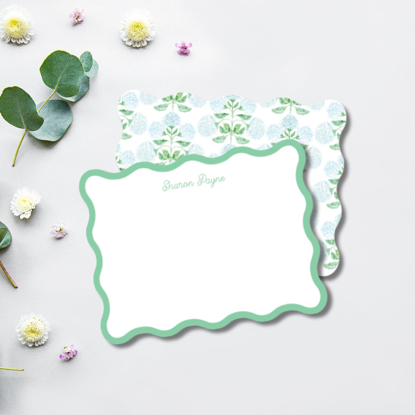 Wavy Hydrangeas Notecards
