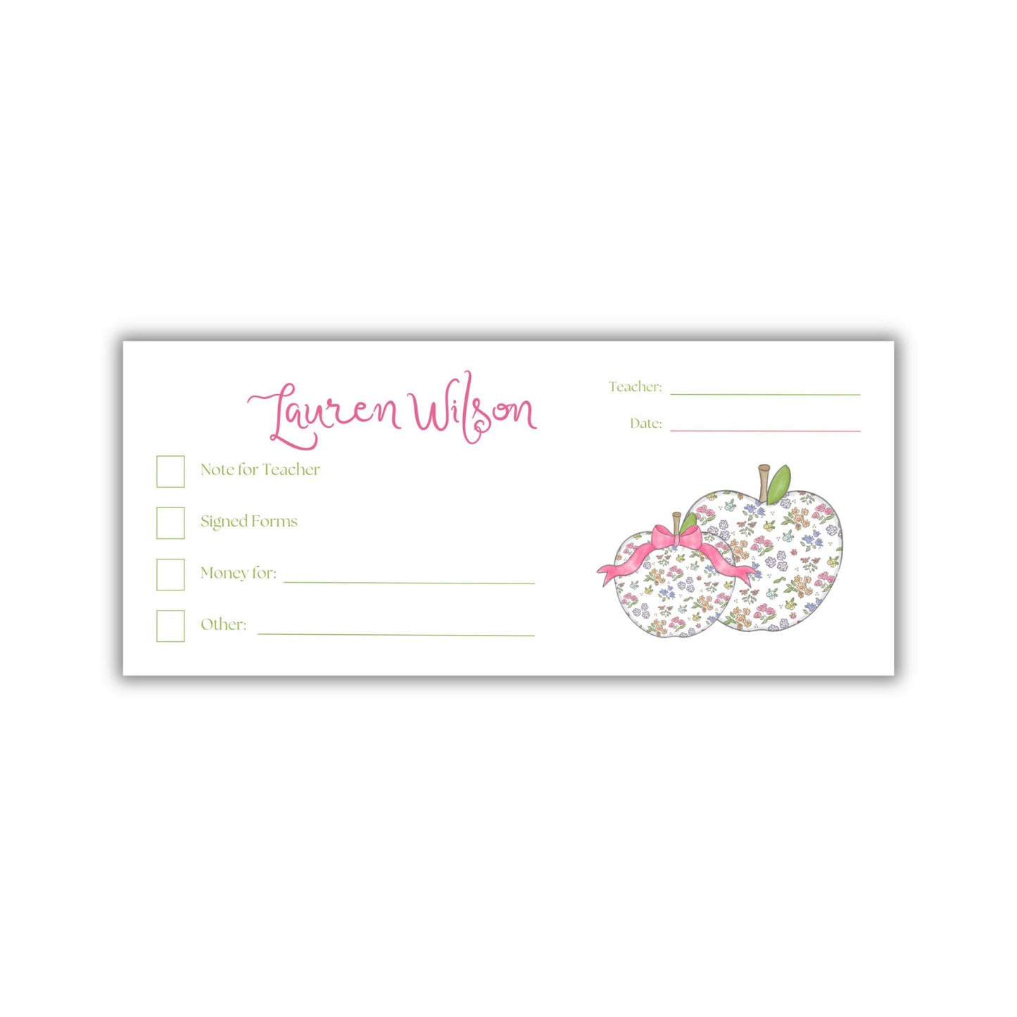 Floral Apples Money Envelopes
