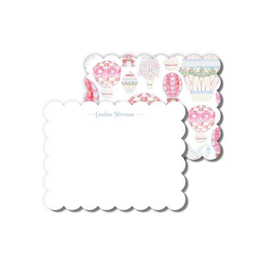 Hot Air Balloon Notecards - Pink