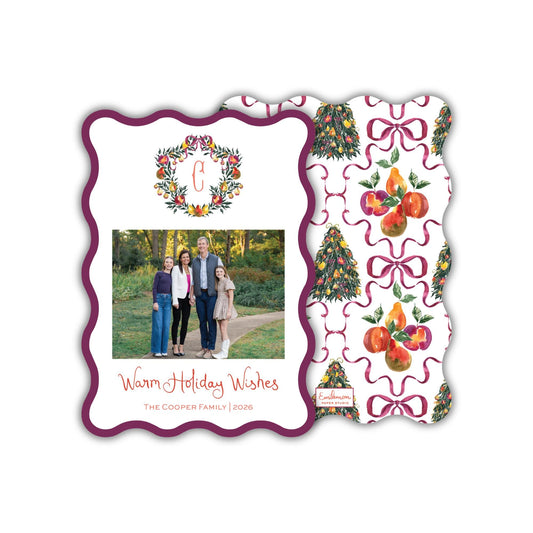 Gilt Plum Christmas Card