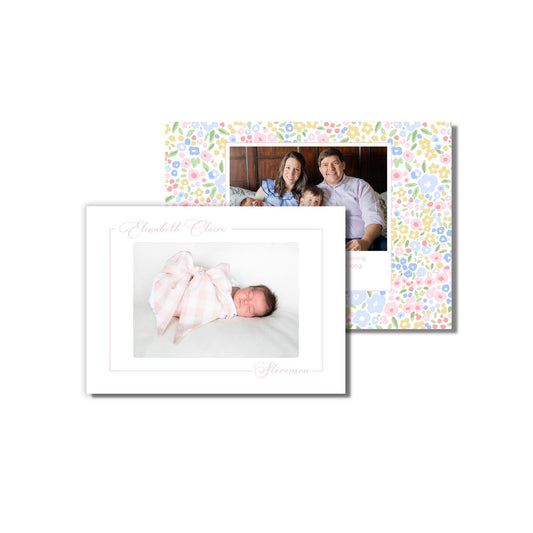 Ditsy Floral Birth Announcement