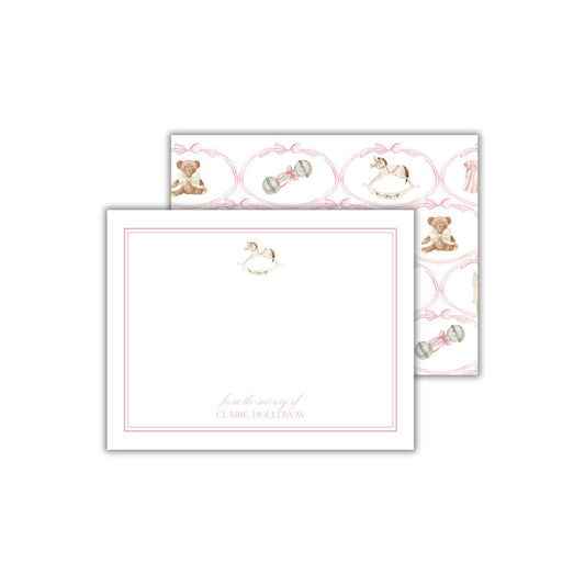 Rocking Horse Notecards - Pink