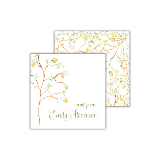 Lemon Chinoiserie Enclosure Cards