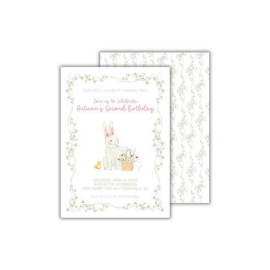 Blushing Bunnies Invitation