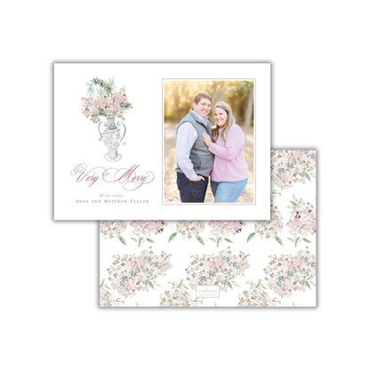 Hydrangea Vase Christmas Card