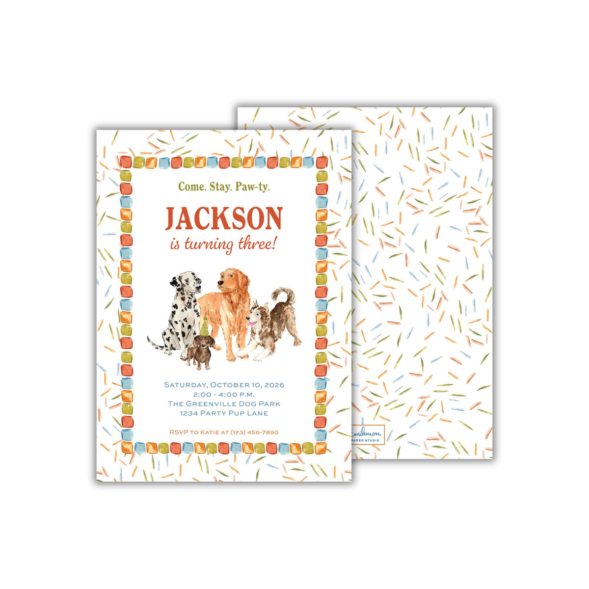 Puppy Kisses Birthday Invitation