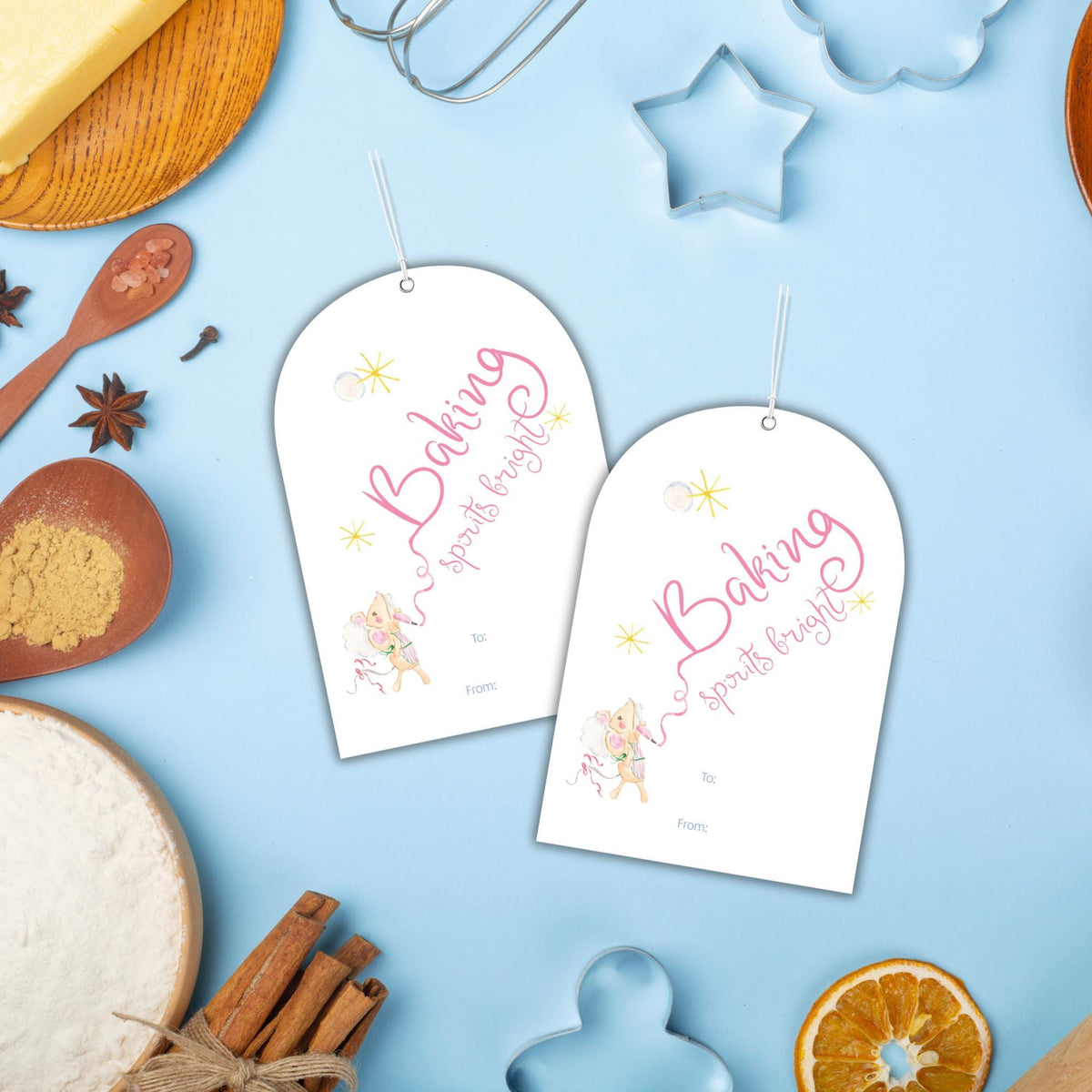 Baking Spirits Bright Christmas Tags