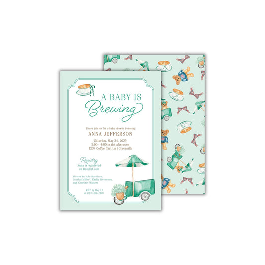 Baby is Brewing Baby Shower Invitation