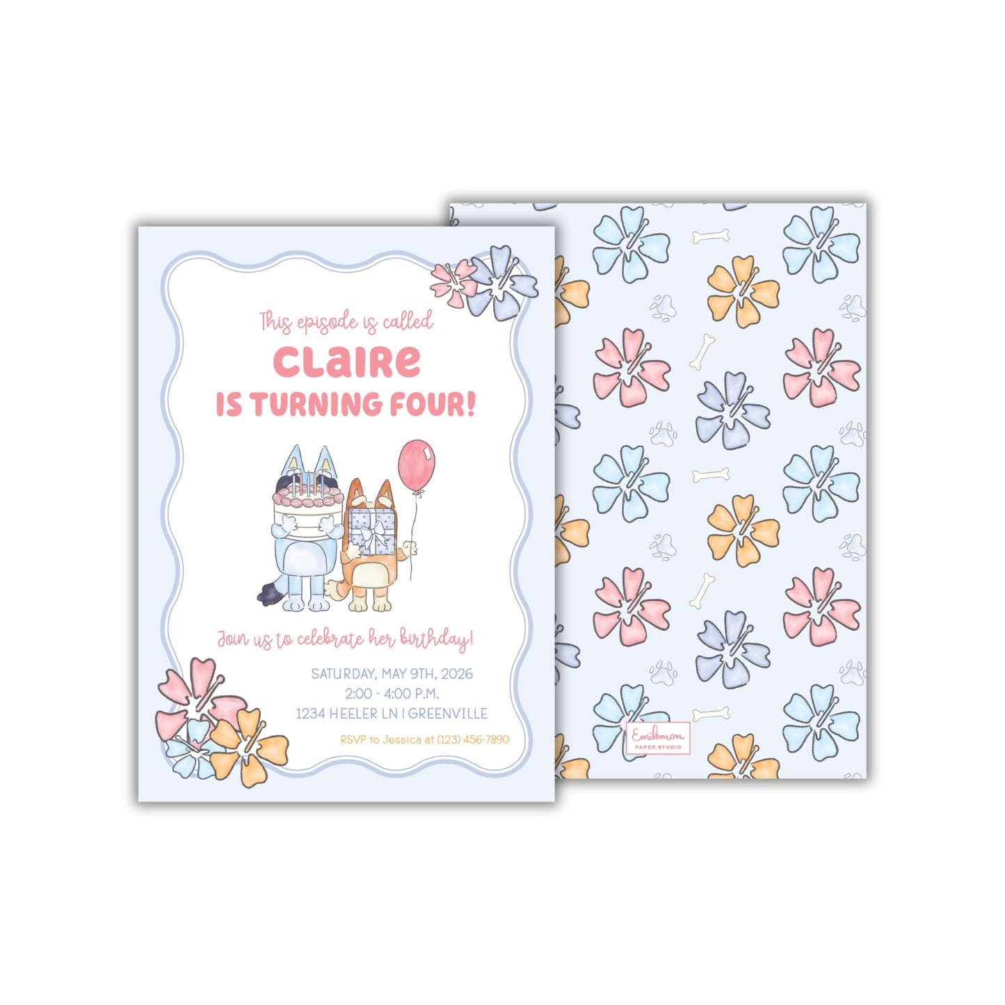 Blue Heeler Invitation