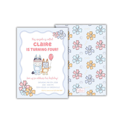 Blue Heeler Invitation