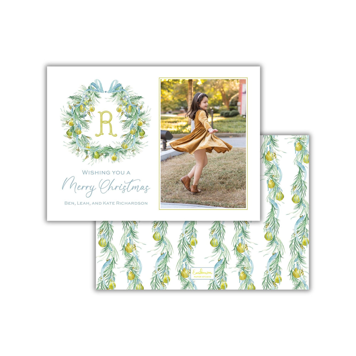 Pear Wreath Christmas Card