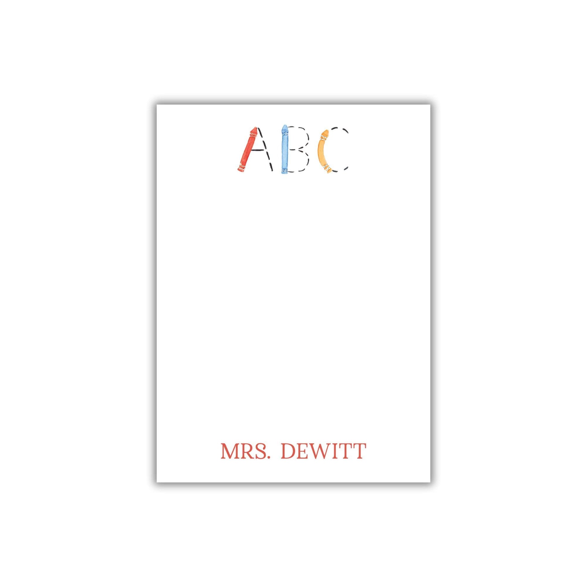 The image is a plain white paper with the letters "ABC" printed on it.