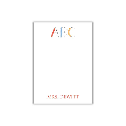 The image is a plain white paper with the letters "ABC" printed on it.