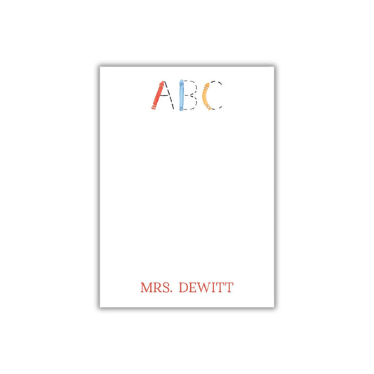 The image is a plain white paper with the letters "ABC" printed on it.