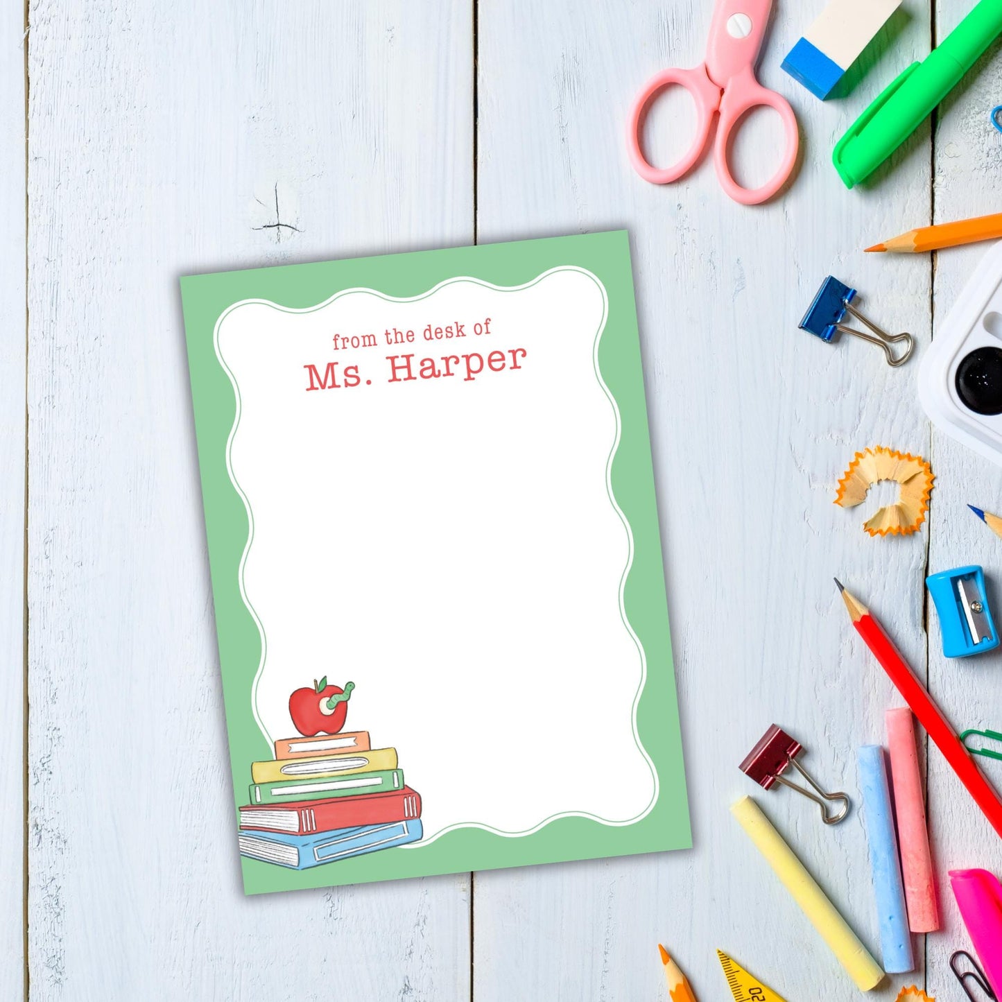 Bookworm Teacher Notepad