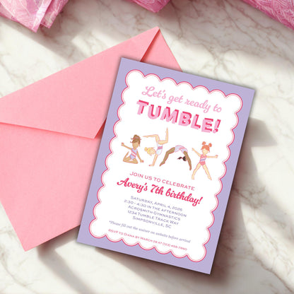 The image is a birthday invitation for a girl named Avery, celebrating her 7th birthday.