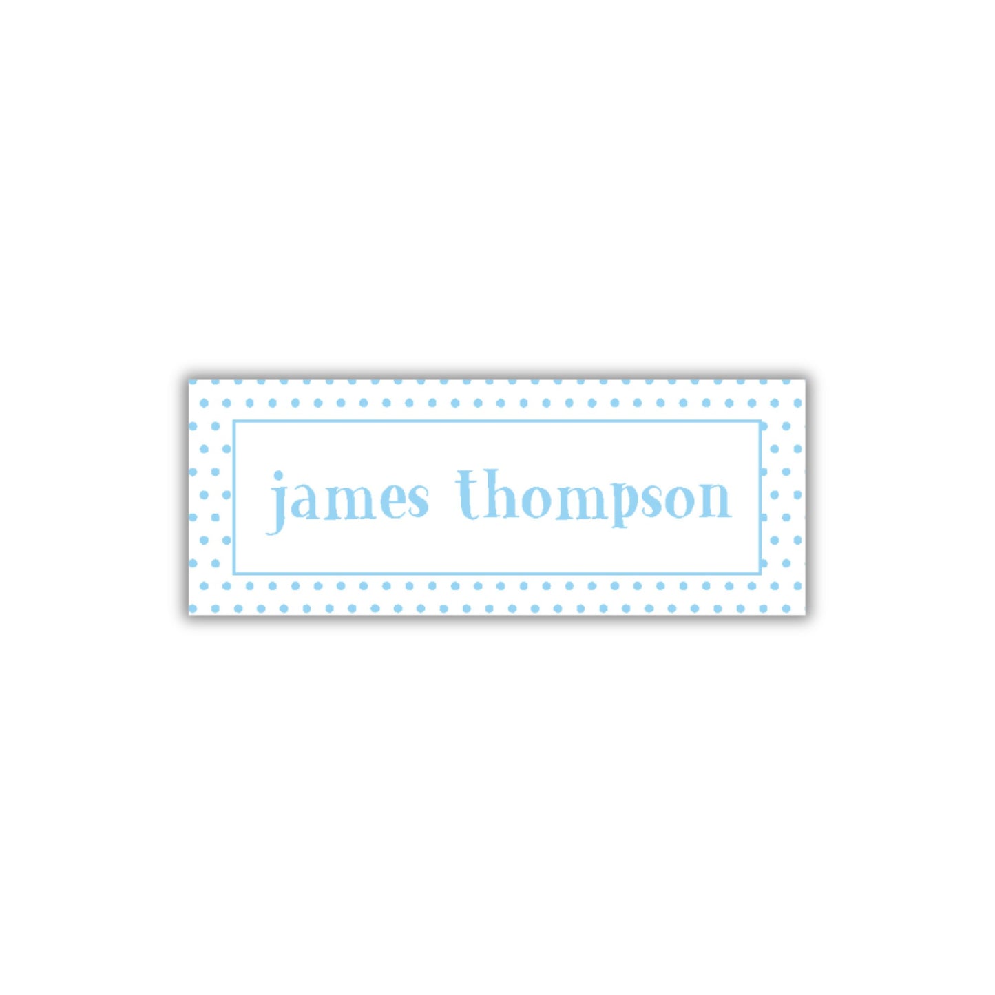 Bitty Dot Name Labels - Blue