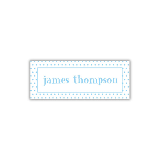 Bitty Dot Name Labels - Blue