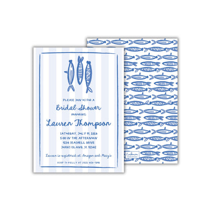 Rustic Fish Bridal Shower Invitation