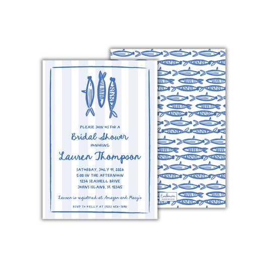 Rustic Fish Bridal Shower Invitation