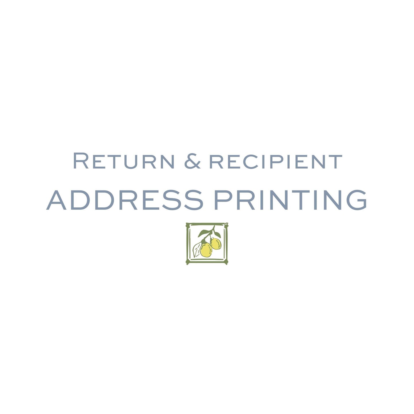 Recipient and Return Envelope Address Printing Services - This listing is for the printing service ONLY