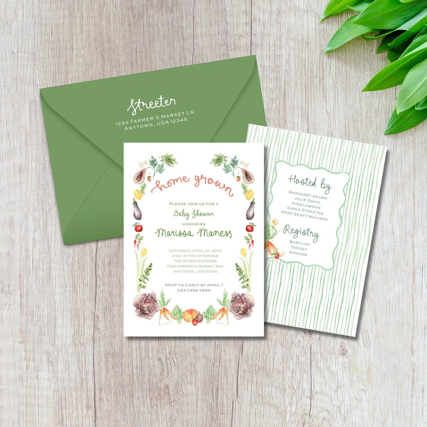 Home Grown Baby Shower Invitation