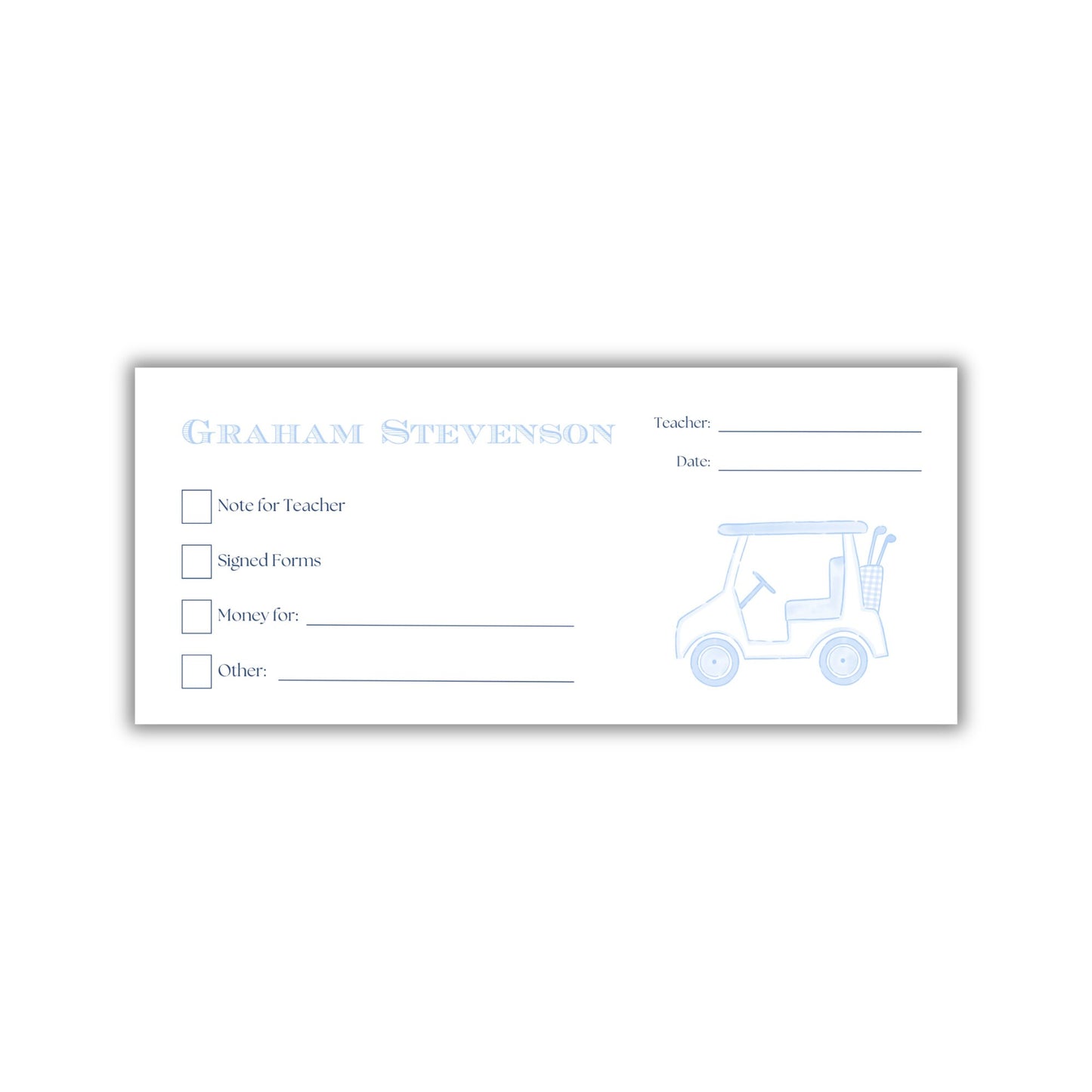 Golf Money Envelopes