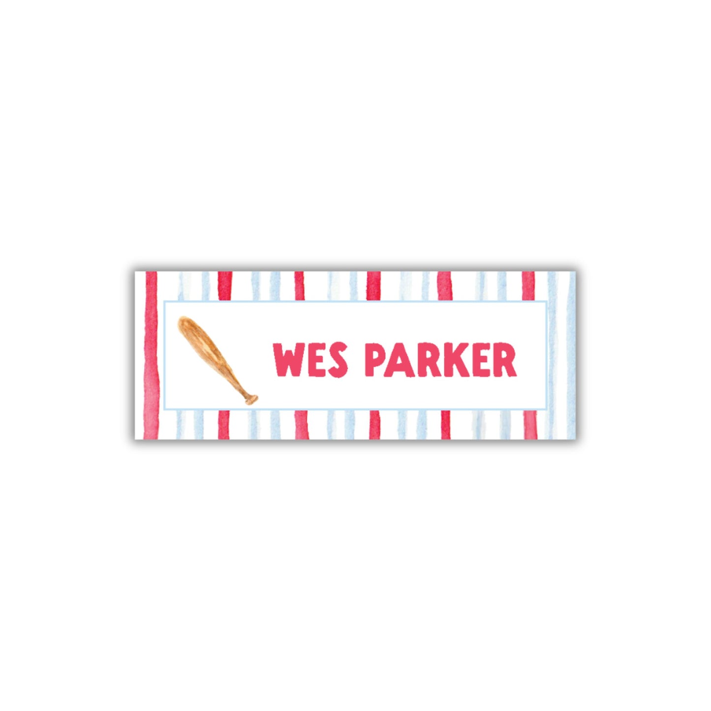 Baseball Name Labels