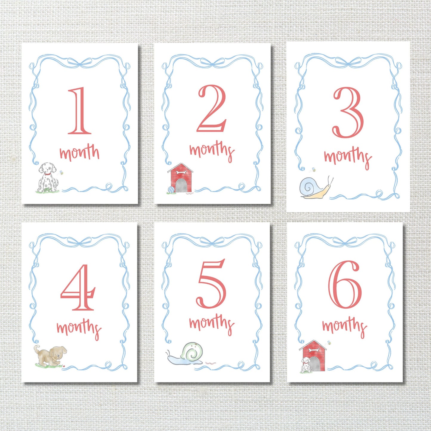 Snips and Snails Milestone Cards