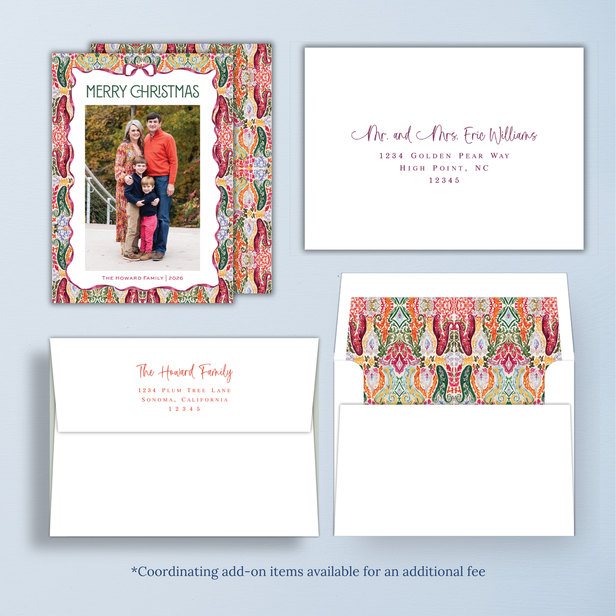 Plum Oushak Christmas Card