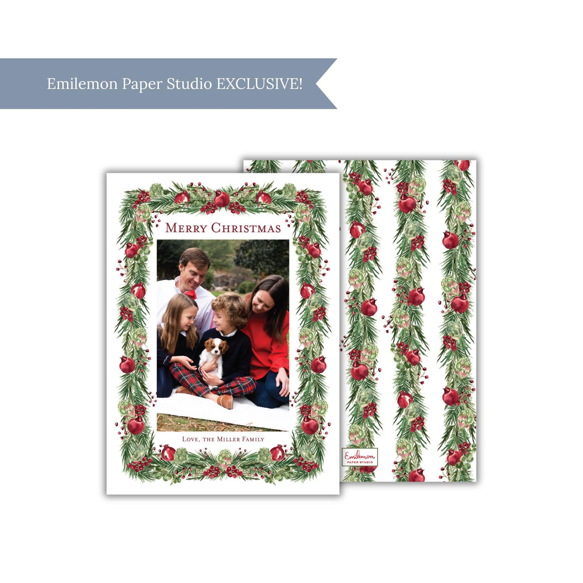 Artichoke Pomegranate Christmas Card