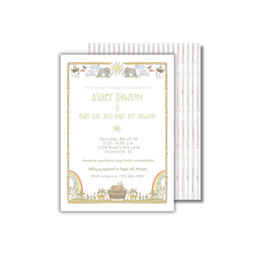 Noah's Ark Baby Shower Invitation