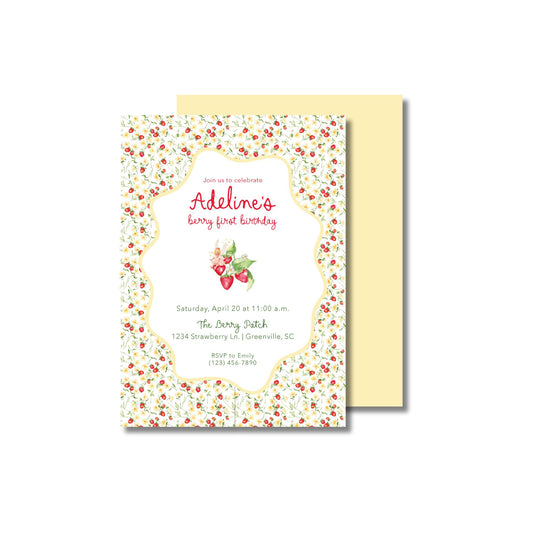 Berry First Birthday Invitation