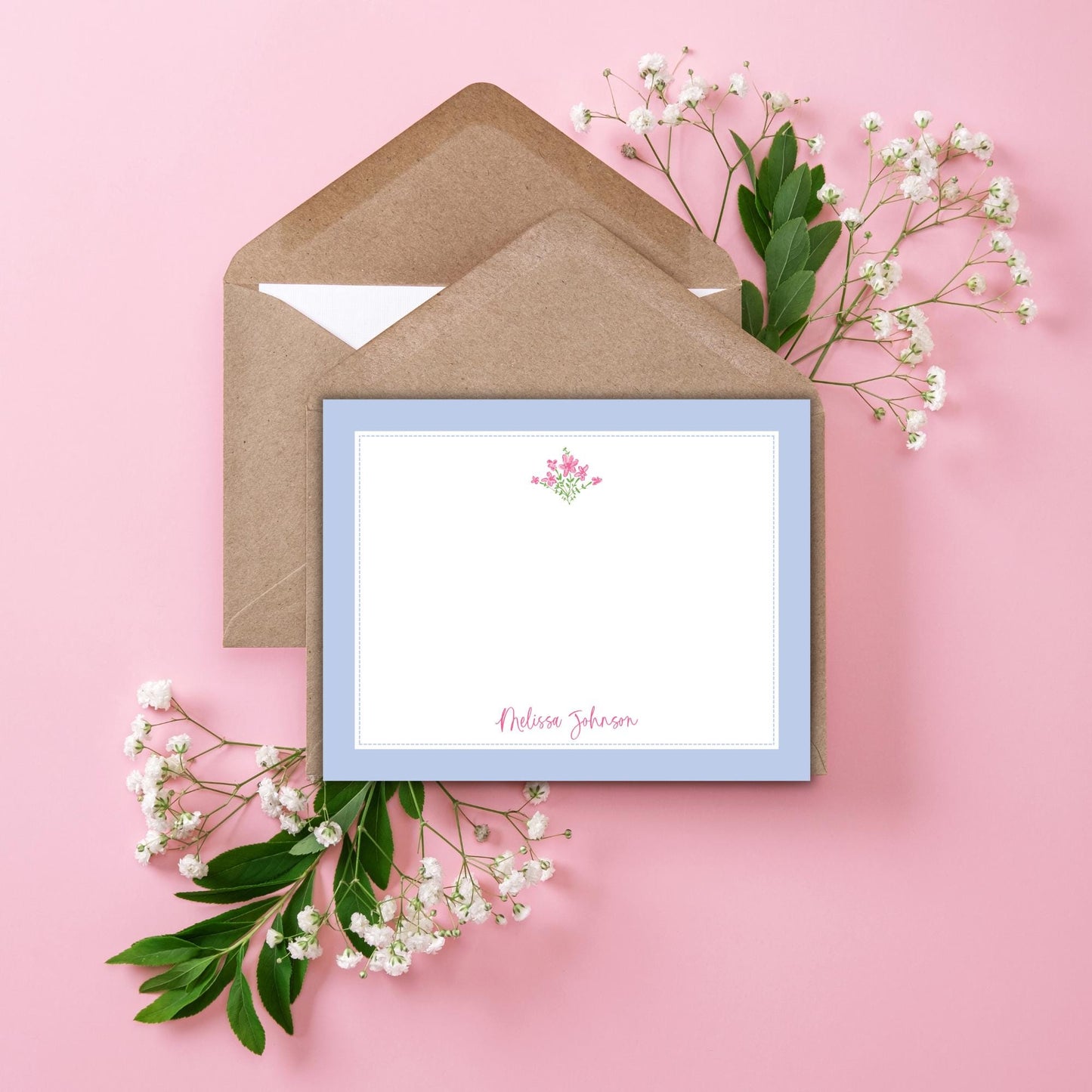 Scalloped Florals Notecard