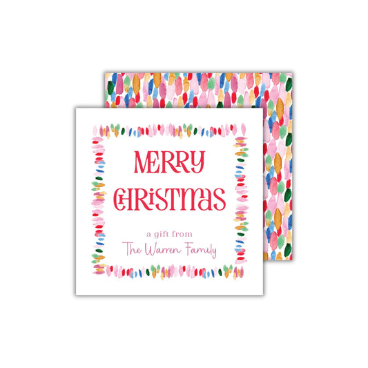Rainbow Dot Christmas Tags