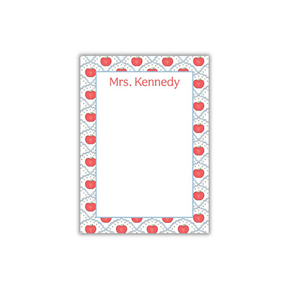 Scalloped Apple Teacher Notepad