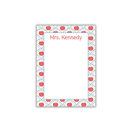 Scalloped Apple Teacher Notepad