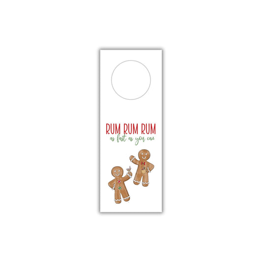 Drunk Gingerbread Men Wine Tags