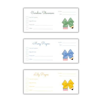 Pencil Bow Money Envelopes