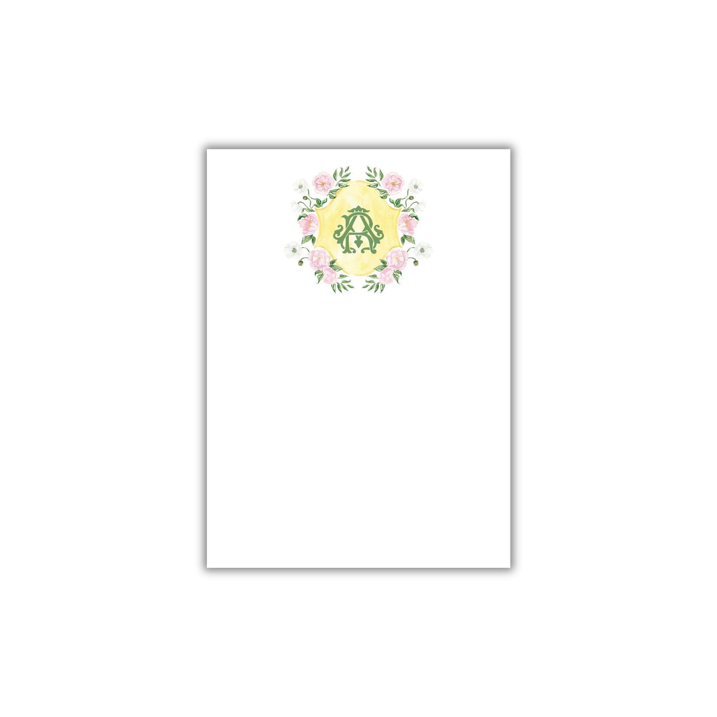 Spring Chinoiserie Crest Notepad