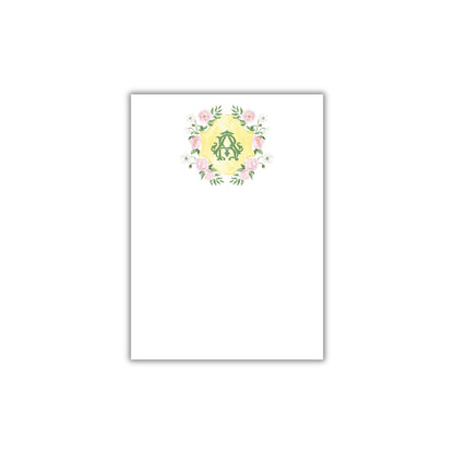 Spring Chinoiserie Crest Notepad