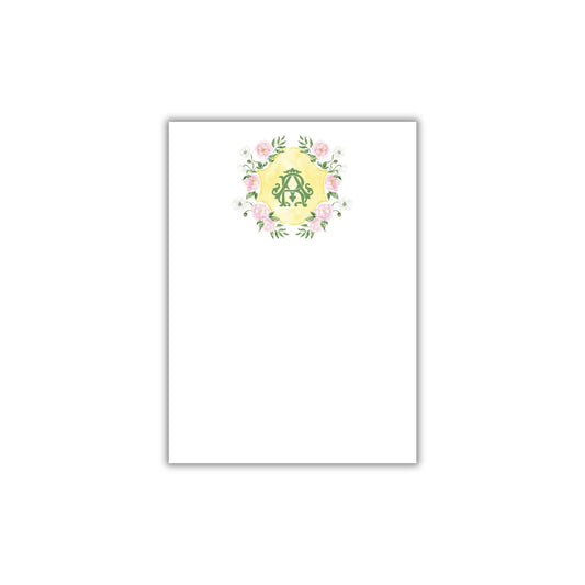 Spring Chinoiserie Crest Notepad