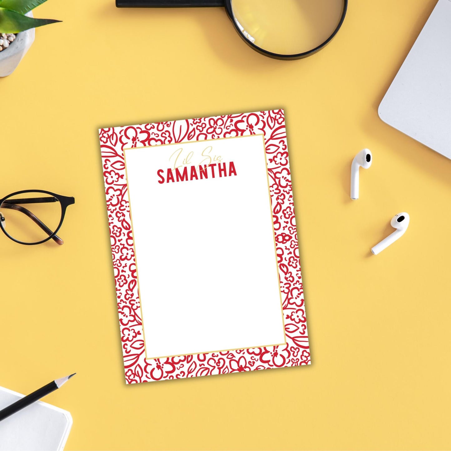Floral Sorority Notepads