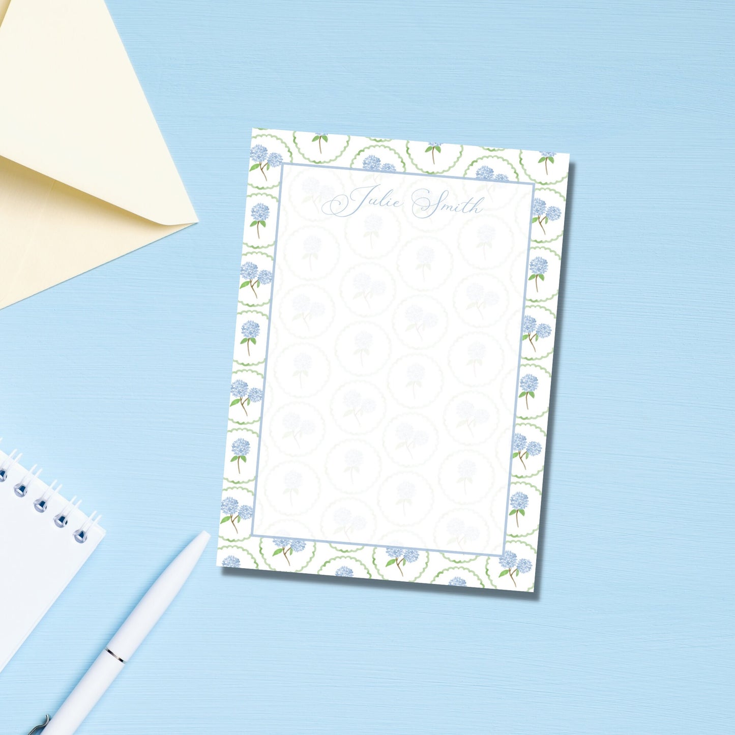 Hydrangea Circles Notepad