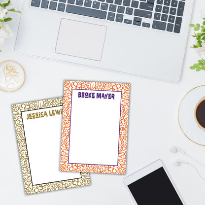Floral College Colors Notepad