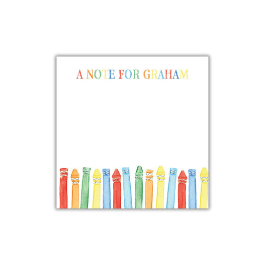 Primary Crayons Lunch Box Notepad